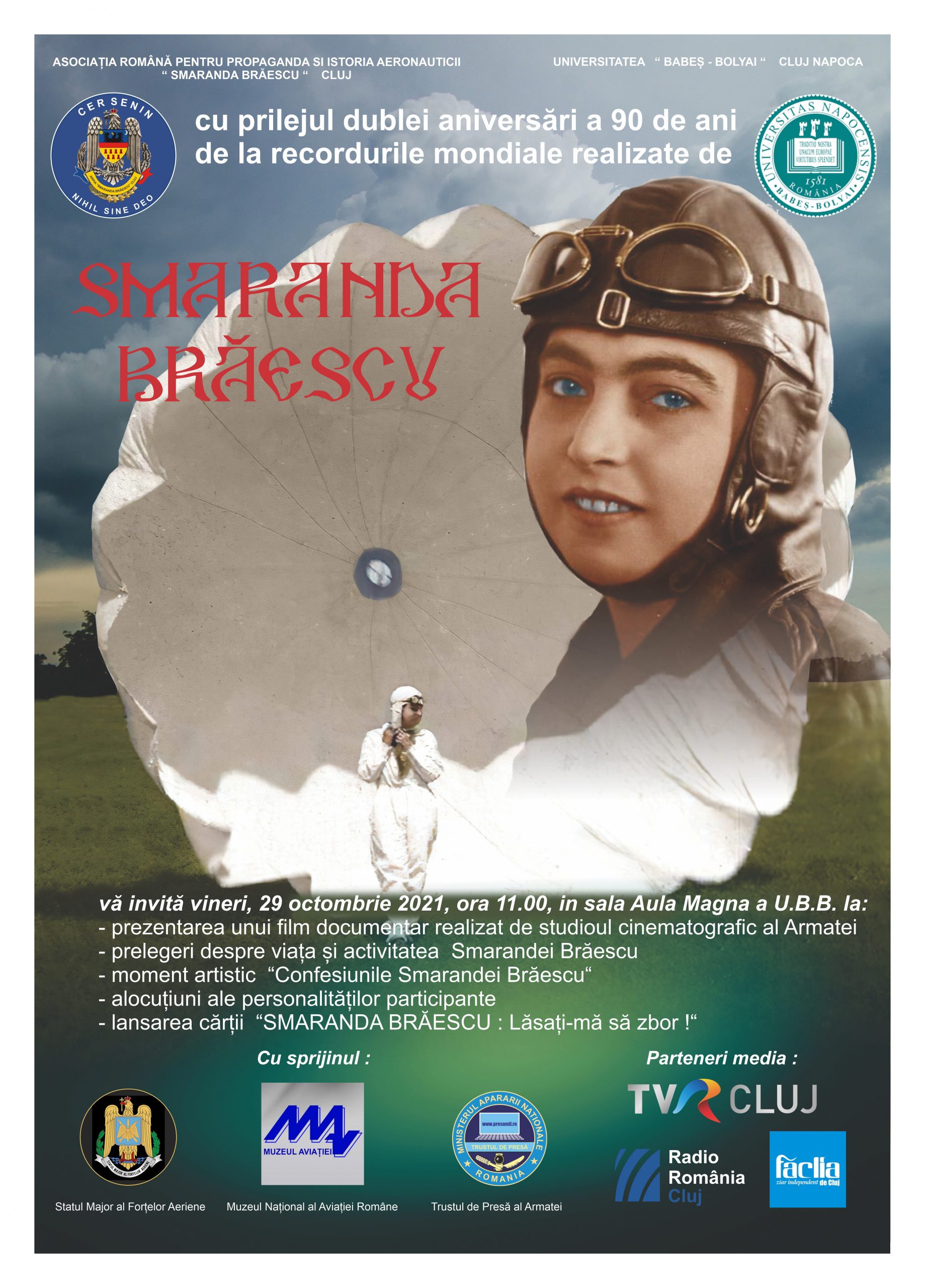 Aniversarea a 90 de ani de la recordurile mondiale realizate de Smaranda Brăescu