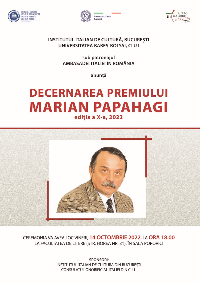 Decernarea premiului Marian Papahagi