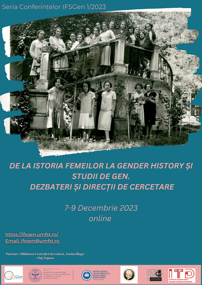 Conferința online „De la istoria femeilor la gender history și studii de gen. Dezbateri și direcții de cercetare”