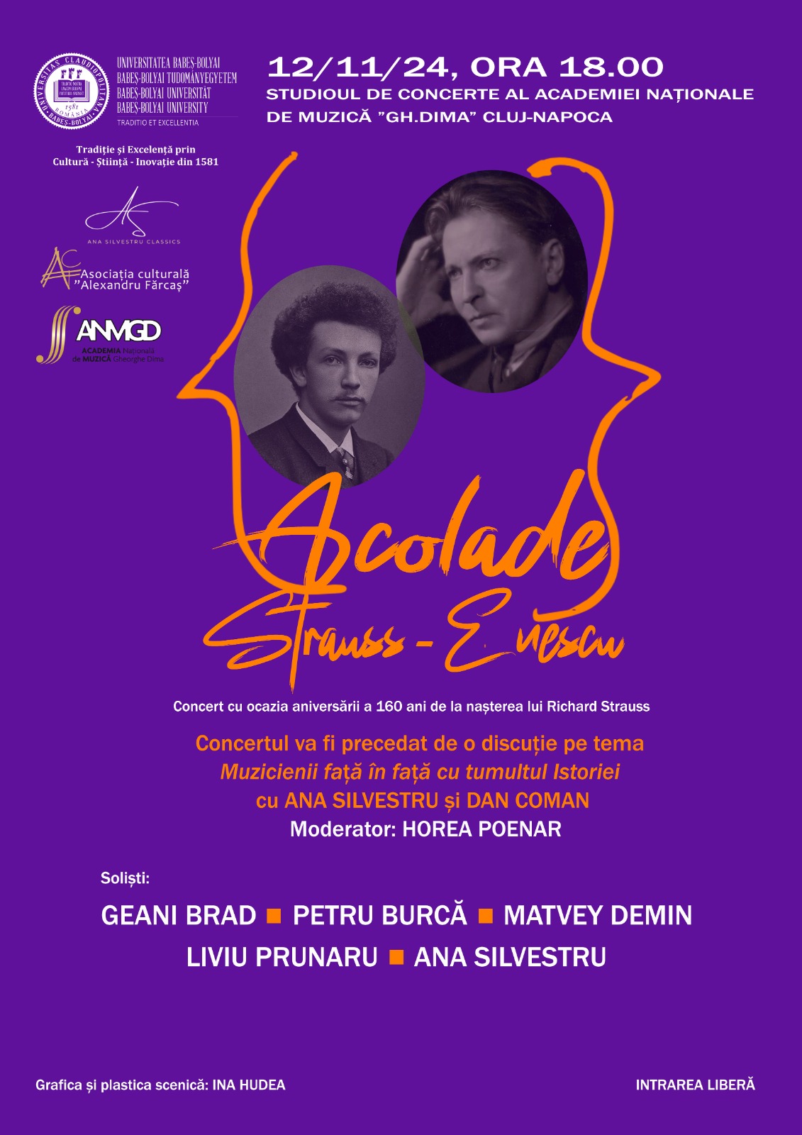 Acolade. Strauss/ Enescu.  Concert și dezbatere din seria UBB Cultural