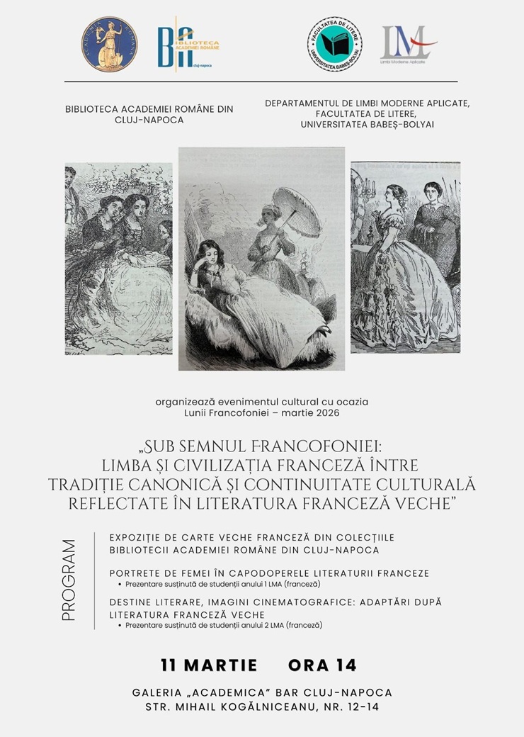 Eveniment cultural cu ocazia Lunii Francofoniei – martie 2026