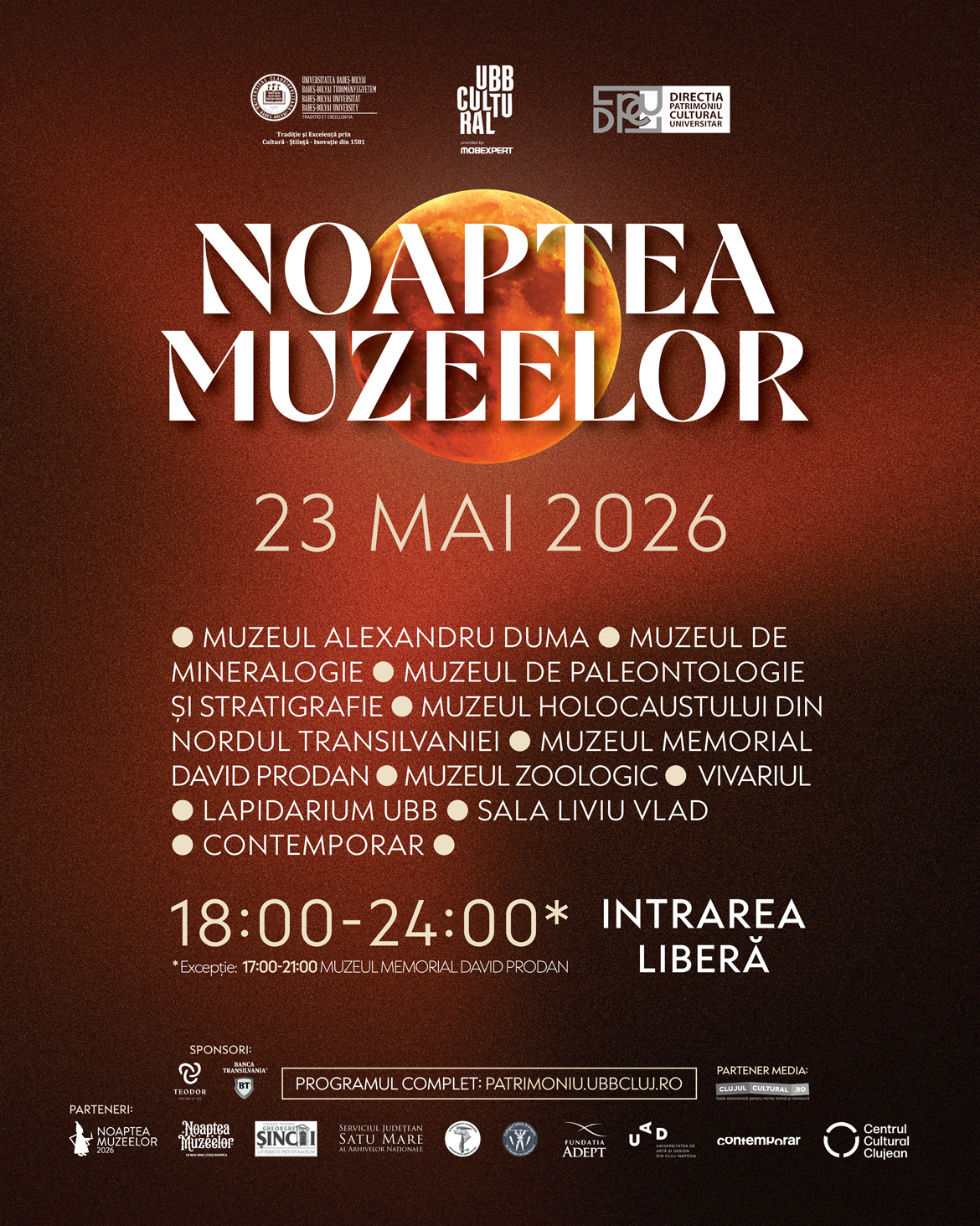 Noaptea Muzeelor 2026 la UBB