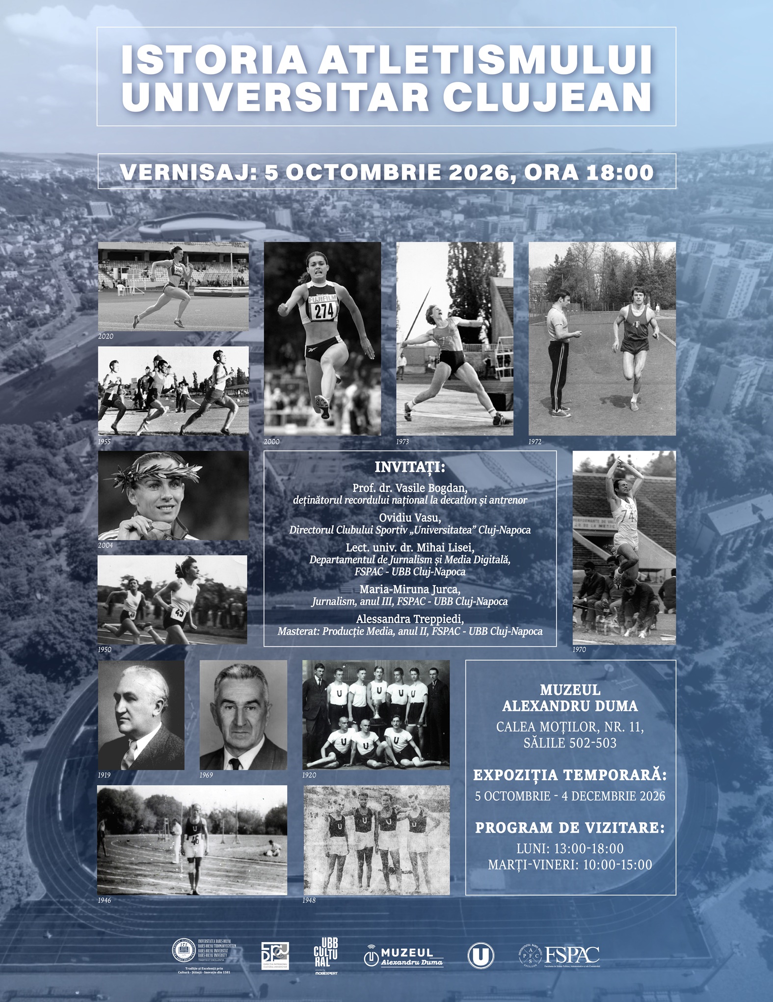 EXPOZIȚIA TEMPORARĂ: „Istoria atletismului universitar clujean. Tradiție și performanță (1919-2026)”